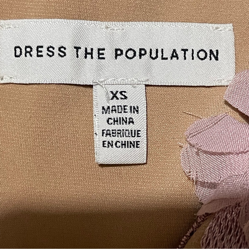 Dress the Population lilac/nude Floral Midi Dress - Picture 8 of 11